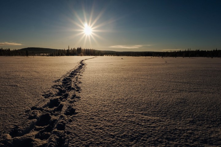 inverno in lapponia lago ghiacciato - libro di viaggio Finlandia