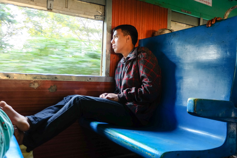 viaggio in Birmania, treno