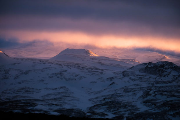 viaggio in Islanda tramonto inverno