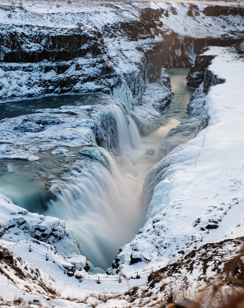 viaggio in Islanda Gullfoss inverno