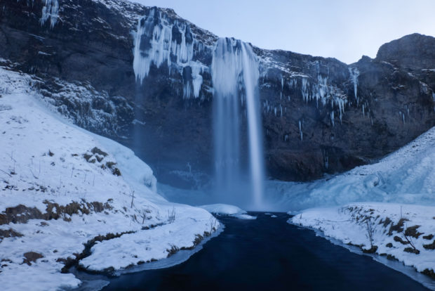 viaggio in Islanda Seljalandsfoss inverno