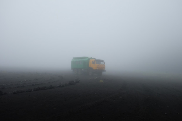 viaggio in Kamchatka nebbia